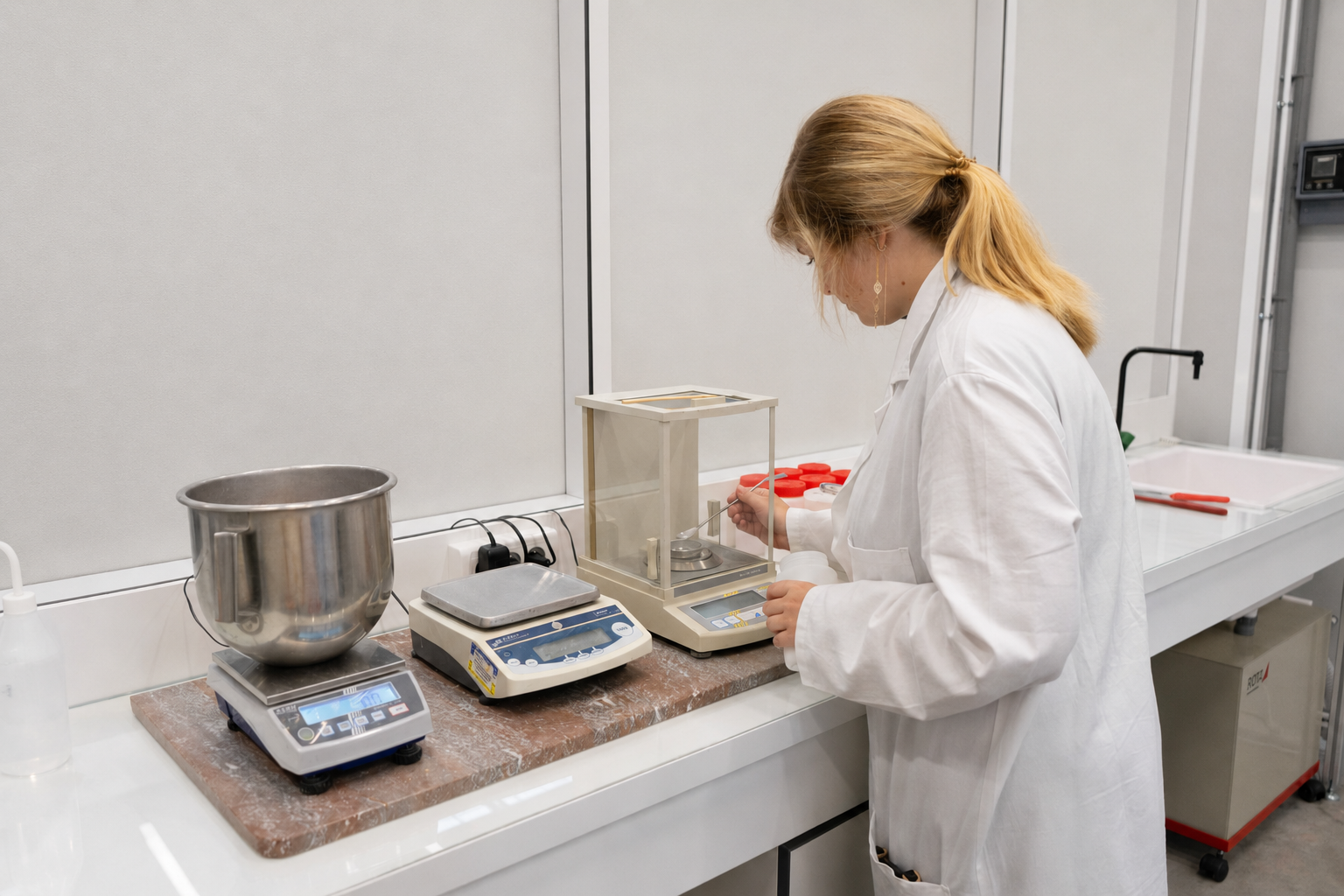 Technicienne travaillant dans le laboratoire